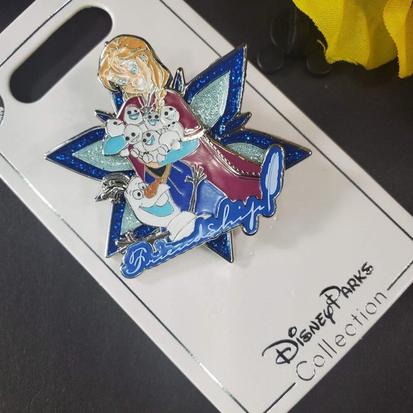 Disney Parks Collection Friendship Frozen Princess Anna and Olaf Pin - Picture 2 of 6